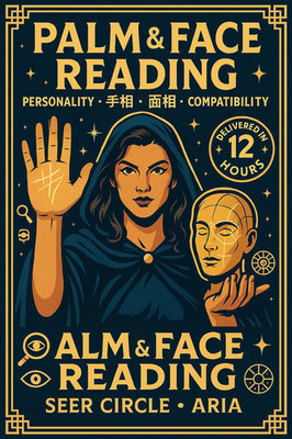 Intuitive Palm & Face Reading: Personalized Life Path Analysis (12h Delivery)