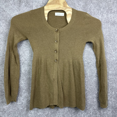 Anthropologie Laurie b. Beige Alpaca Mohair Blend Cardigan Sweater Size Medium