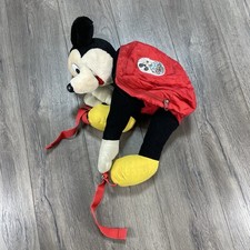 Vintage Disney  s Plush Stuffed Mickey Mouse Backpack Mickey  s Pals 10  Straps