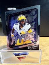 2025 Prizm Draft Picks Will Johnson RC #12 HYPE Michigan / Arizona Cardinals