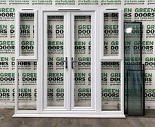 JULIETTE BALCONY FRENCH DOOR WITH SIDELIGHTS WINDOWS WHITE UPVC EXTERNAL PVCU