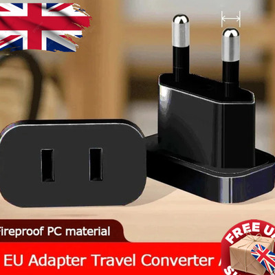 Reiseadapter Netzstecker Konverter 2-polig Eurosteckdose 4,8 mm