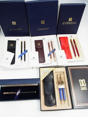 Givenchy & DAKS & Burberry Ballpoint Pen & Mechanical Pencil 5 Boxes 9pcs set
