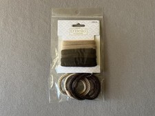Hair Accessory Set-Set Of 10 Ponytail Holders Browns  Creams New In Package