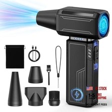 Compressed Air Duster,200000RPM Electric Portable Air Duster,Stepless Black