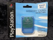 PlayStation Memory Card Island Blue - SCPH-1020 / 94072 New