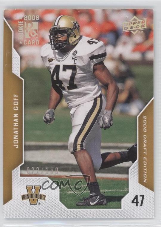 2008 Upper Deck Draft Edition Silver Exclusives /100 Jonathan Goff Rookie RC 0a1