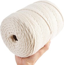 Versatile 4-Strand Twisted Macrame Cord - 5mm x 328 Yards for All Craft Projects