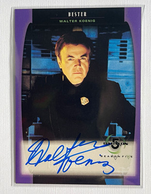 SkyBox Babylon 5 Season 5, Walter Koenig, Bester, Signed 1998, Limited Edition