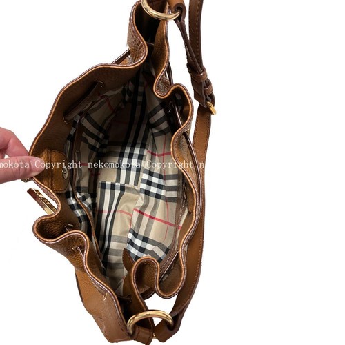 Auténtico Bolso de Hombro BURBERRY Cartera Nova Check Cuero Camel - Imagen 9 de 24