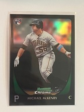 Michael McKenry 2011 Bowman Chrome Draft #63 Rookie Refractor Parallel Pirate RC
