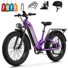 Electric Bike for Adults-Peak 1800W Motor ebikes-26'' Fat Tire EBike Up to 36MPH