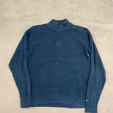 Columbia Knitted Jumper 1/4 Zip Knit Sweater Men's L