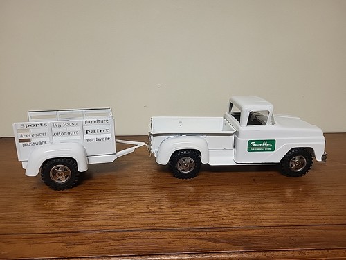 Vintage 62' Tonka Gambles Pickup with Custom Trailer, Excellent Condition - Picture 19 of 22
