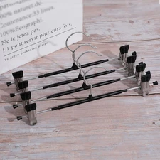 Metal Pants Hangers w/ Clips Adjustable Skirt/Jeans/Shorts/Kids Clothes Hangers