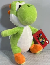 Green YOSHI Nintendo Super Mario Bros 9 Inch Tall Good Stuff Plush NWT