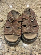 VTG Dr. Martens Womens 8 Brown Leather Chunky Fisherman Platform Sandals Y2K