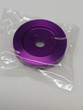 45 RPM RECORD ADAPTER Solid Flat Aluminum PURPLE Quality Product No Scratches