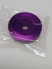 45 RPM RECORD ADAPTER  Solid  Flat Aluminum PURPLE Quality  Product No Scratches