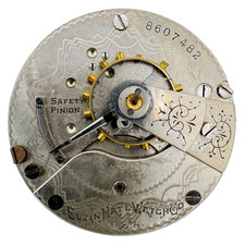 Antique 18s 1900 Elgin 7 Jewel Mechanical Pocket Watch Movement 208 USA Running