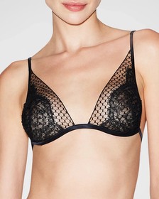 La Perla Black Honeycomb Lace Bra Panties Set MSRP $675  US Bra 32 Panties XS