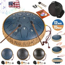 Steel Tongue Drum 15 Notes 12in D-Key Panda Ethereal Drum Percussion Instrument