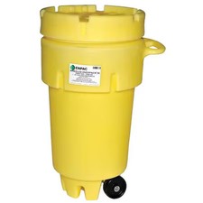 Enpac 1259-Ye Open Head Salvage Drum, Polyethylene, 50 Gal, Unlined, Yellow