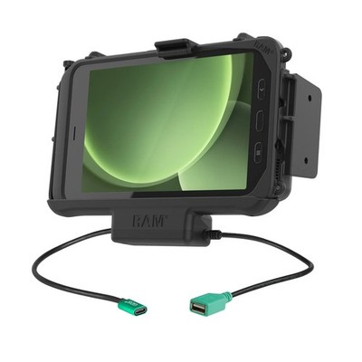 RAM Powered Holder For Samsung Tab Active 5 Active3 Power & Data Cables Bundle