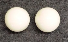 PAIR VINTAGE 1  1/4 INCH ROUND PORCELAIN DRESSER,VANITY,DESK,CABINET DOOR PULLS