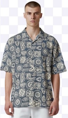 KATIN Castaway Short Sleeve Button Up Spring Blue Men s Medium NWT