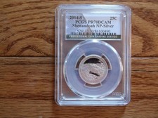 2014 S 25C Silver Shenandoah NP Quarter PCGS PR70DCAM