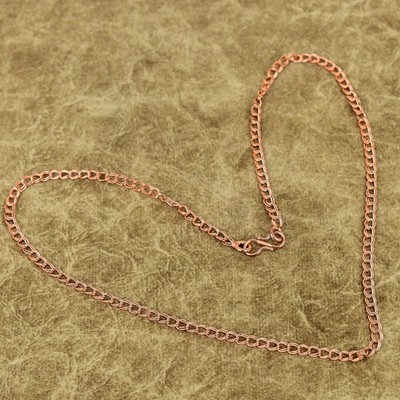 Wire Wrapping Copper Chain Necklace Amazing Design Handcrafted Statement Jewelry