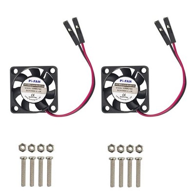 Raspberry Pi 4 Cooling Fan - 30x30x7mm Brushless CPU Fan (2-Pack)