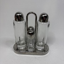 SET CONDIMENTI ALESSI VINTAGE 5070 DESIGN ETTORE SOTTSASS 1978 SALE PEPE OLIO 40
