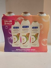 Softsoap Coconut Butter Scrub Exfoliating Body Wash 3 Pack Coconut 20 fl oz