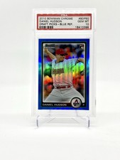 2010 Bowman Chrome DANIEL HUDSON Blue Rookie RC Refractor /199 - PSA 10 POP 2