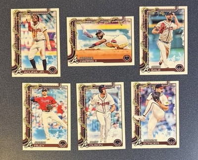 2025 Topps Holiday Atlanta Braves 6-card Lot (Acuna, Harris, Sale and 3 more)