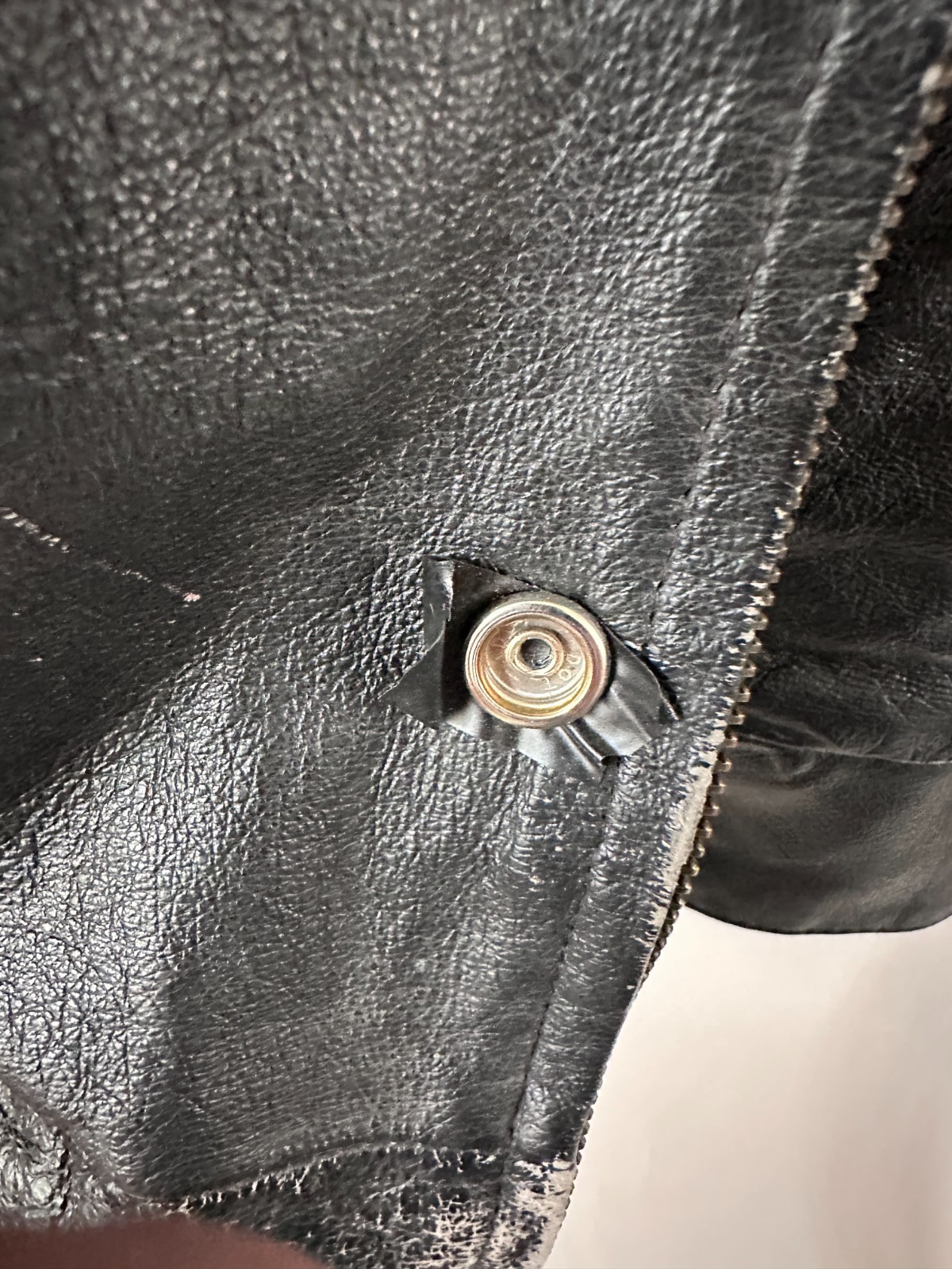 Trashed Black Leather USA Jacket Eagle American F… - image 12