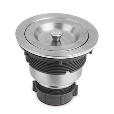 3-1/2-inch Kitchen Sink Strainer Assembly, 304 Premium Stainless Steel Constr...