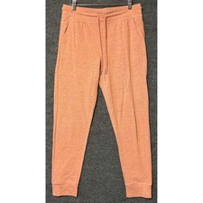 Champion Mens Lightweight Jogger Peach Salmon Heather Marl Drawstring Size M