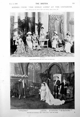 Alte Szenen Noble Lord Kriterium Ellis Jeffreys Kathleen H grün 1900 viktorianisch