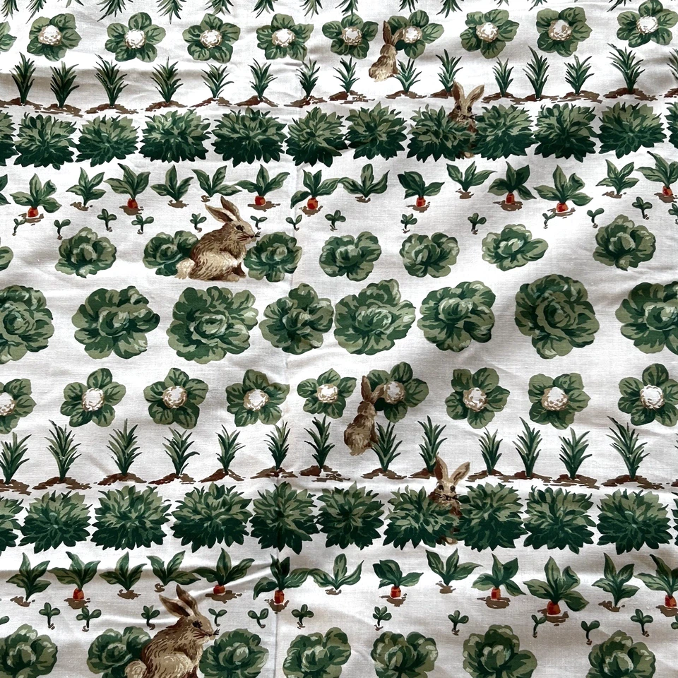 Wilton Court Rabbit Print Tablecloth Spring Bunny Garden 60" x 83" Cotton - Image 4 of 4