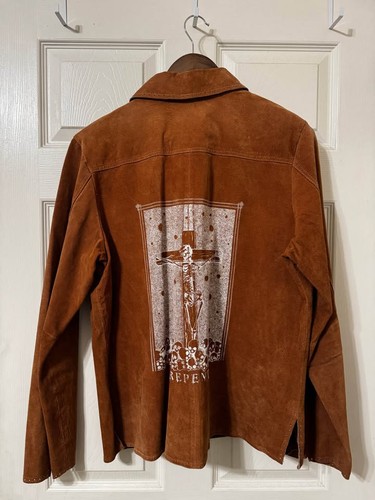 Custom Leather Suede Festival Jacket Ubbi Dubbi One Of One - L