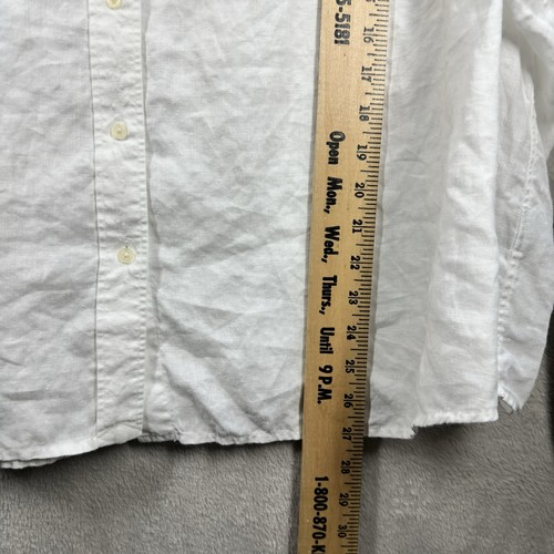 Lauren Ralph Lauren 2X 100% Linen Button Front Tunic Shirt Roll Tab Lagenlook - Picture 5 of 7