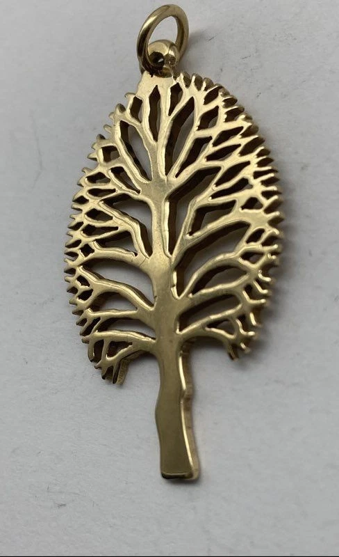 "Colgante Árbol de la Vida James Avery Oro Amarillo 14K 1.5"" 4.4g" Foto 2 de 4