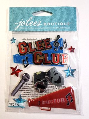 Jolee's Boutique 3D Sticker Glee Club Musicals Plays Microphone Director