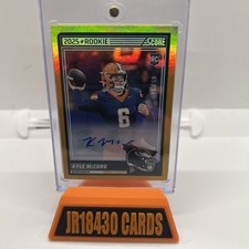 2025 Score Kyle McCord Red Gold Rookie Auto 6/10 RC Eagles #73 SSP Jersey# Match