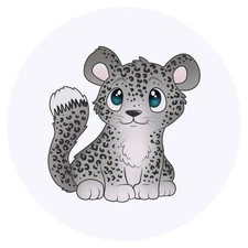 24 x 'Snow Leopard' Stickers (SK00014787)