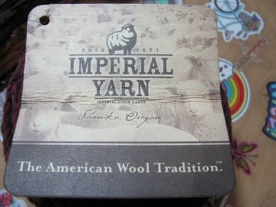 Imperia Yarn Columbia 100% Premium Wool - Homespun Inspired Worsted Black Cherry