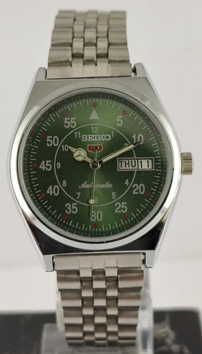 Vintage Seiko 5 Automatic Green Dial 6309 17 Jewels Day/Date Men Wristwatch
